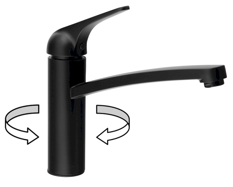 LISON stojánková dřezová baterie, černá mat MJ125B