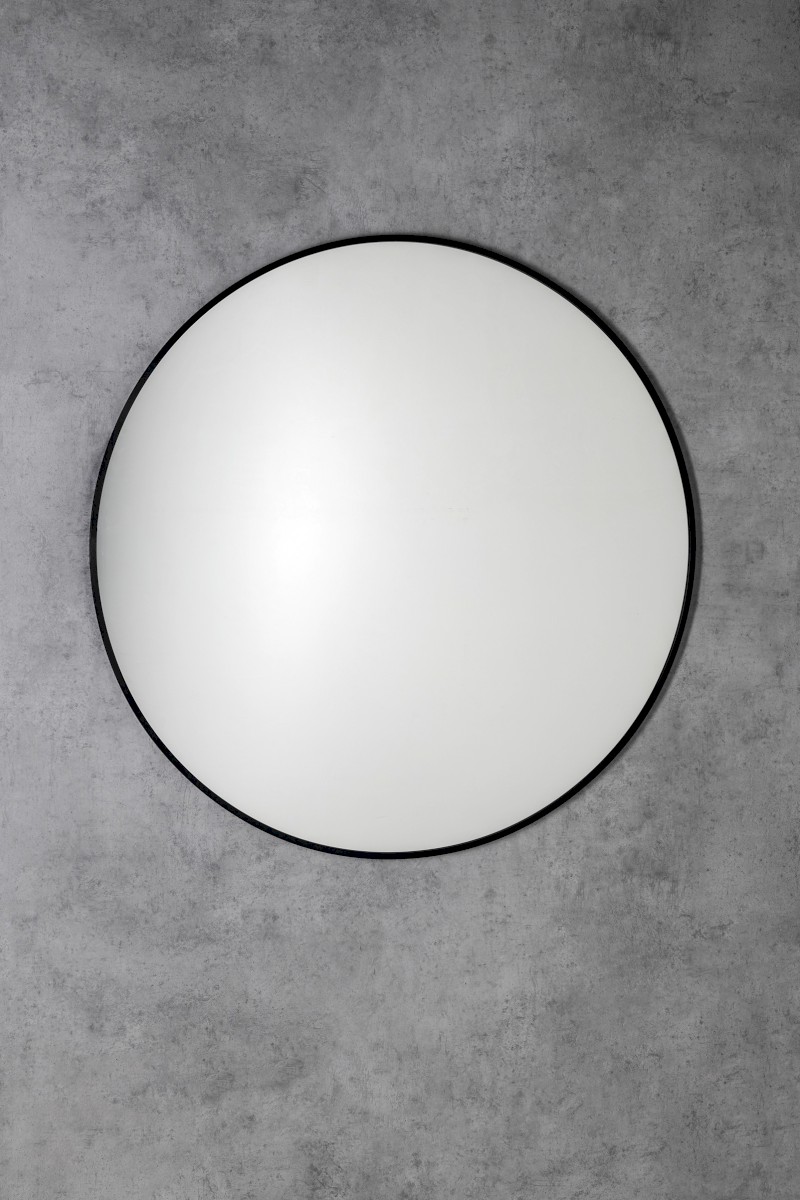 AROWANA kulaté zrcadlo v rámu ø 80cm, černá mat AWB080