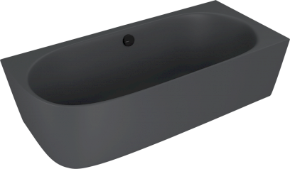 SUSSI R rohová stojící vana litý mramor 160x70x49,5cm, antracit mat 90191R.51