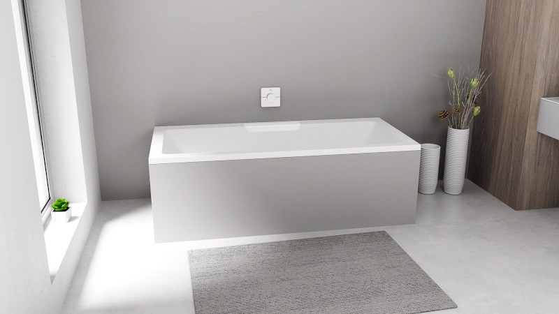 CASCATA obdélníková vana 185x85x45cm, kaskáda bílá 73836.101