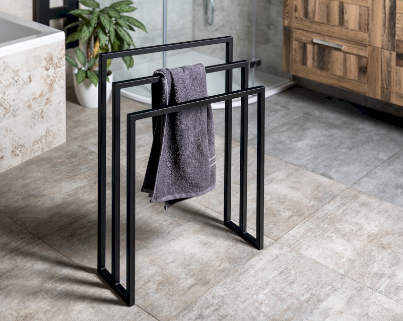 SKA stojan na ručníky 550x800x200mm, černá mat SKA303