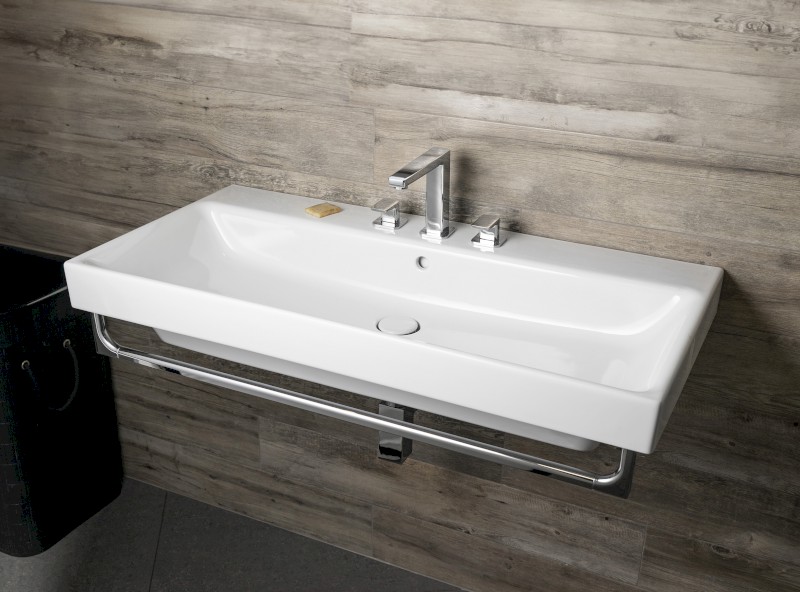 TURSI tříprvková stojánková umyvadlová baterie, chrom TI017