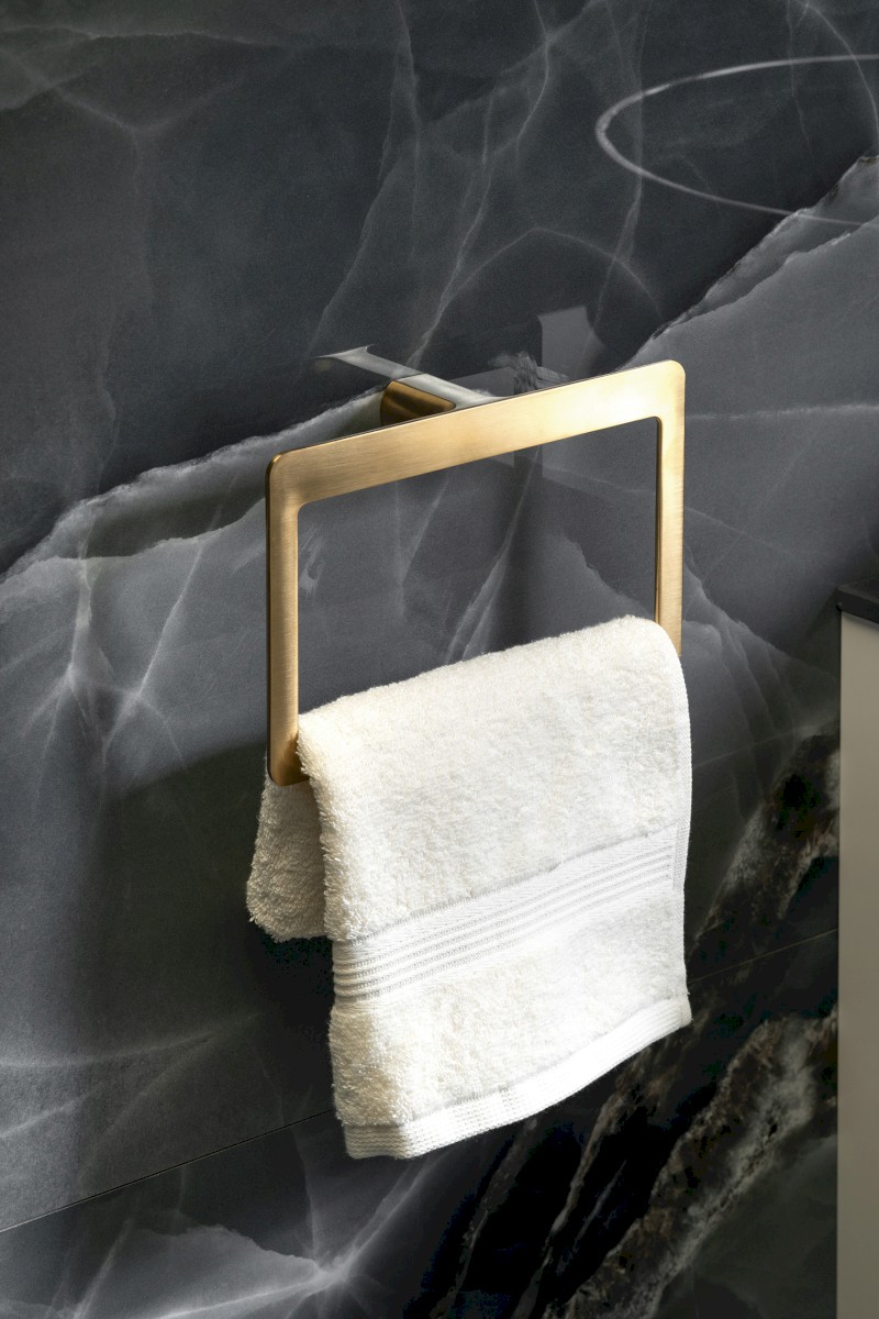 PIRENEI držák ručníků, zlato mat PI7088