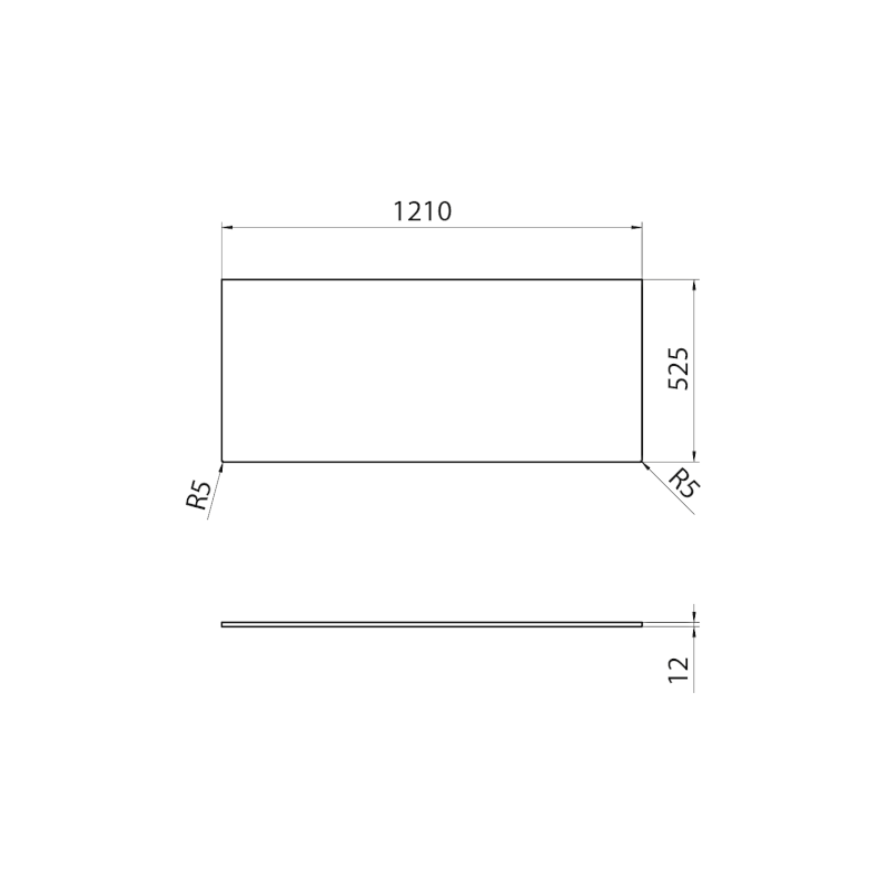 LOREA deska Rockstone 121x1,2x52,5cm, black attica LE120-0598