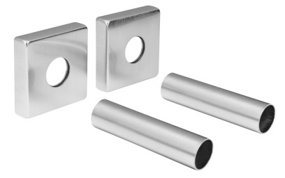 Set krycích rozet hranatých, nerez mat CP812