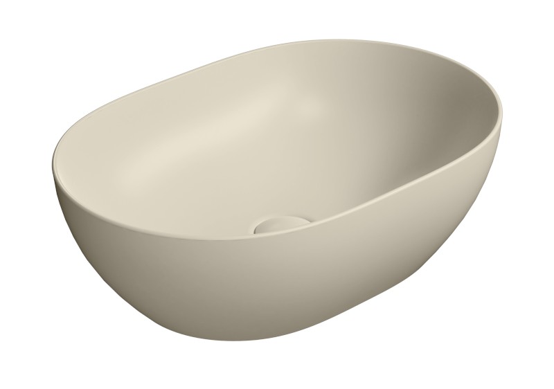 PURA keramické umyvadlo na desku, 50x35cm, creta mat 886008