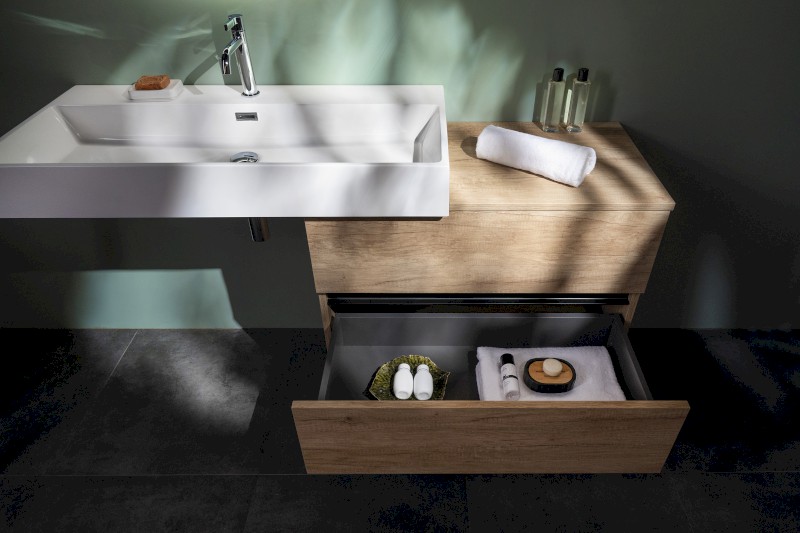 ODETTA umyvadlová skříňka 95x50x43,5cm, dub Alabama DT100-2222