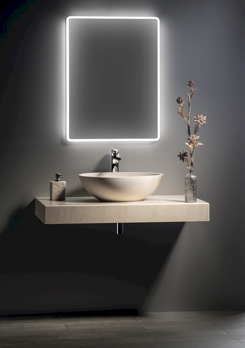 PIRI zrcadlo s LED osvětlením 60x80cm PR600