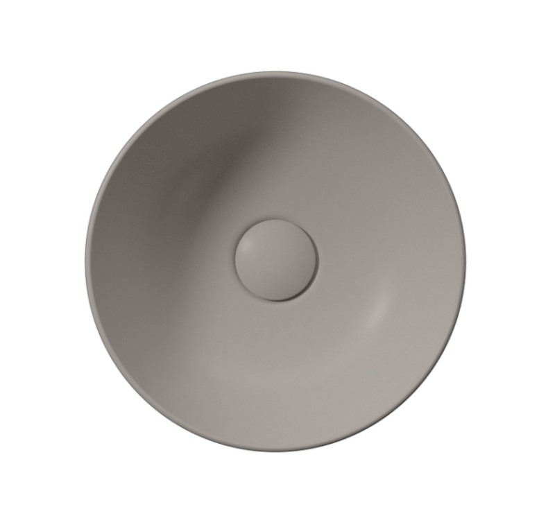 PURA keramické umývátko na desku, průměr 32cm, tortora mat 885405