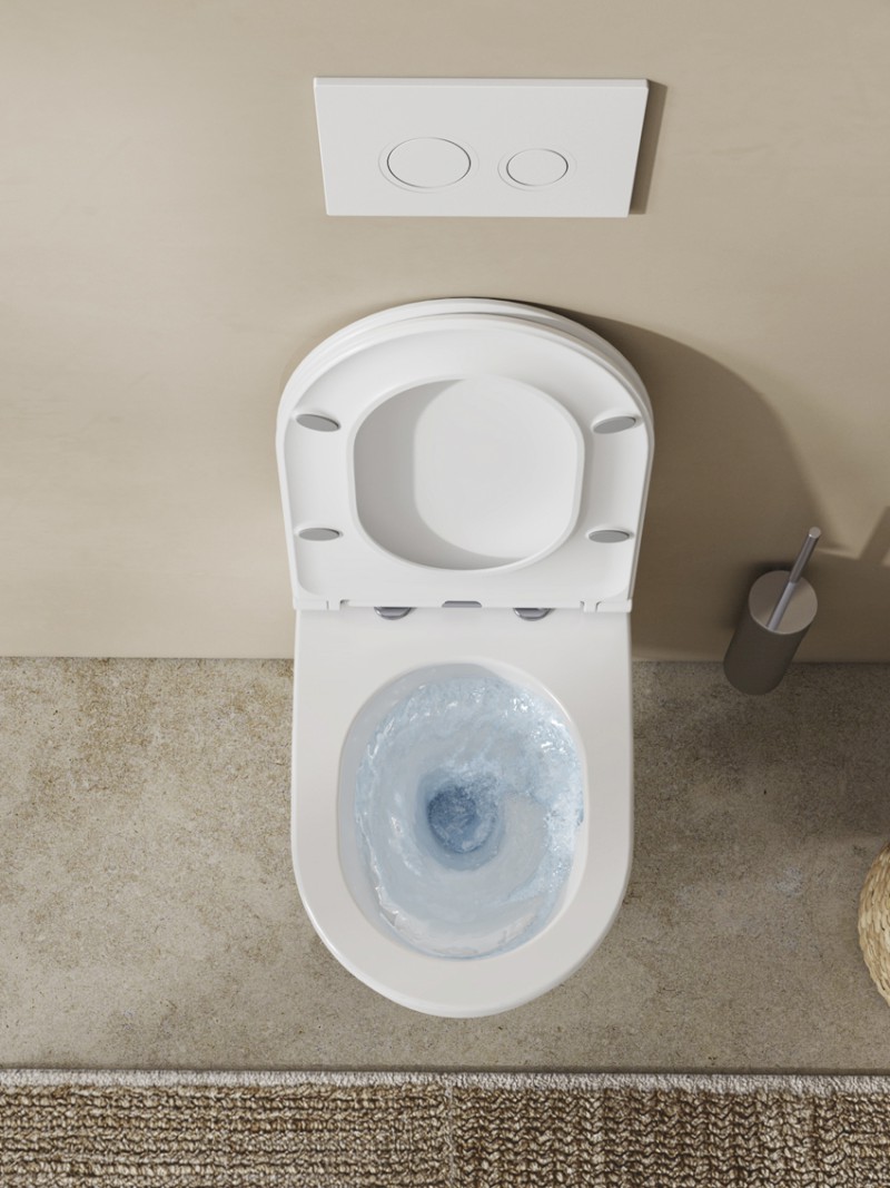 GLANZ závěsná WC mísa, Vortex Rimless, 36x52,5cm, bílá 201.336.4