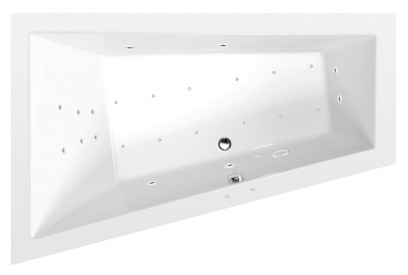 TRIANGL L hydromasážní vana, 180x120x50cm, Attraction Hydro-Air, chrom 19611.4010