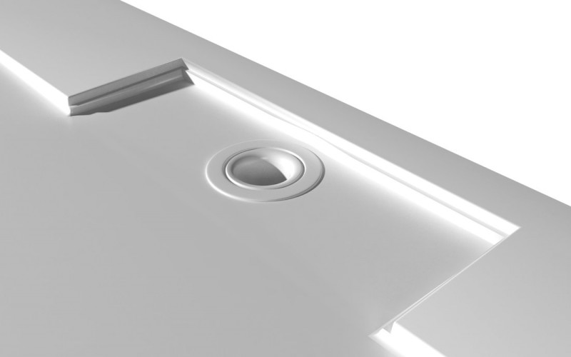 IRENA sprchová vanička z litého mramoru, obdélník 120x100cm, bílá HI120100