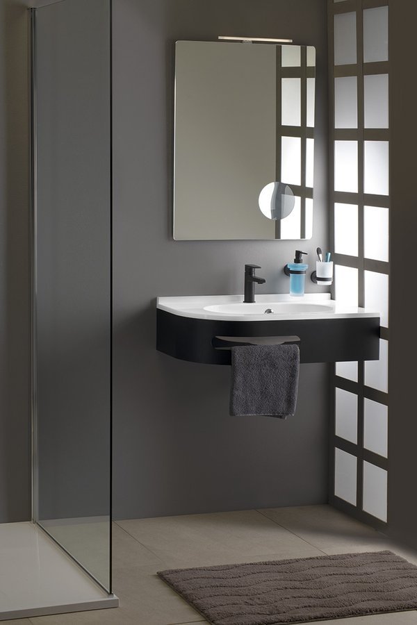 PULSE umyvadlo rohové, litý mramor, 75x45cm, pravé, bílá BM658