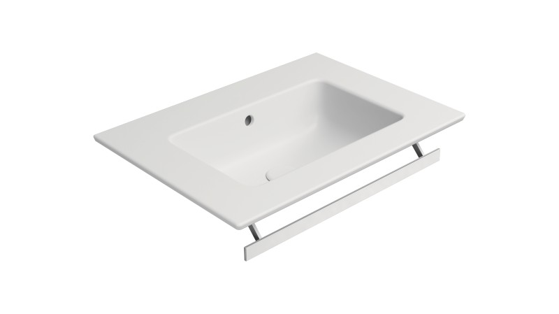 PURA keramické umyvadlo Slim 62x46cm, bez otvoru, bílá mat 8884009