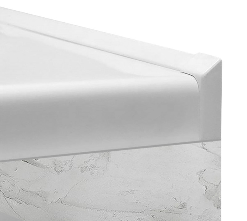 Krycí lišta pro vany a vaničky, 2x 1950mm, 2x roh, 2x zakončení, bílá 91020