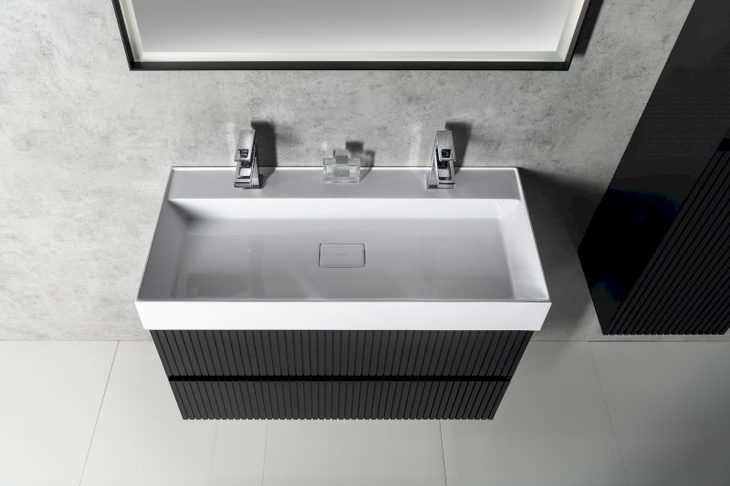 FILENA umyvadlová skříňka 95x51,5x43cm, černá mat strip FID1210BS