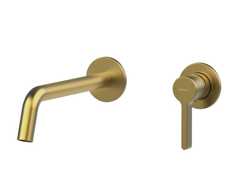 ICONIC podomítková dvouprvková umyvadlová baterie, zlato mat AF008GB