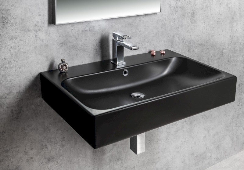 TORIDI keramické umyvadlo 76x46,5cm, černá mat TU0226B