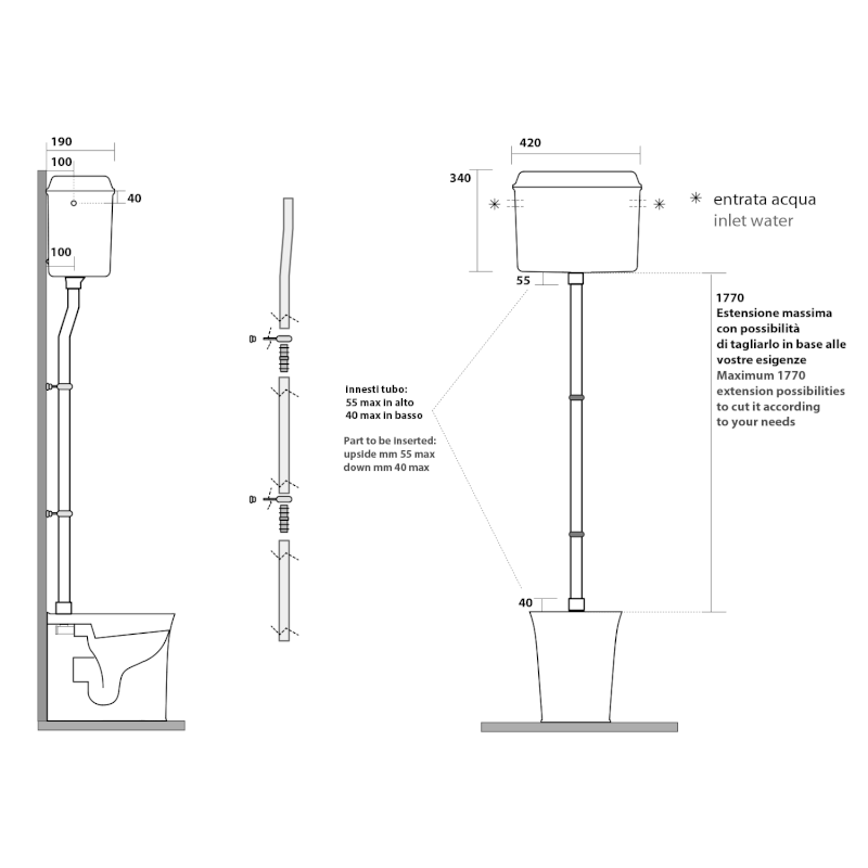 THE NEW YORKER nádržka vysoká, bílá 568001
