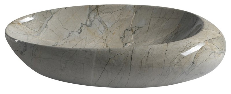 DALMA keramické umyvadlo na desku, 68x44cm, grigio MM313