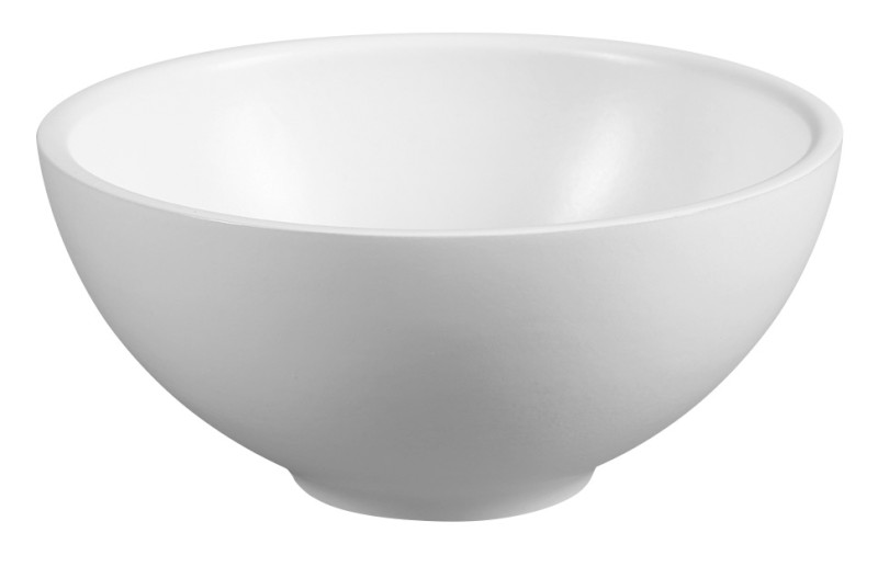 MINOR umývátko na desku, litý mramor, Ø 26cm, bílá MR260