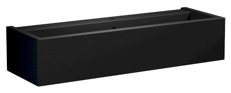 KANAAL keramické umyvadlo 120x40cm, černá mat 574231