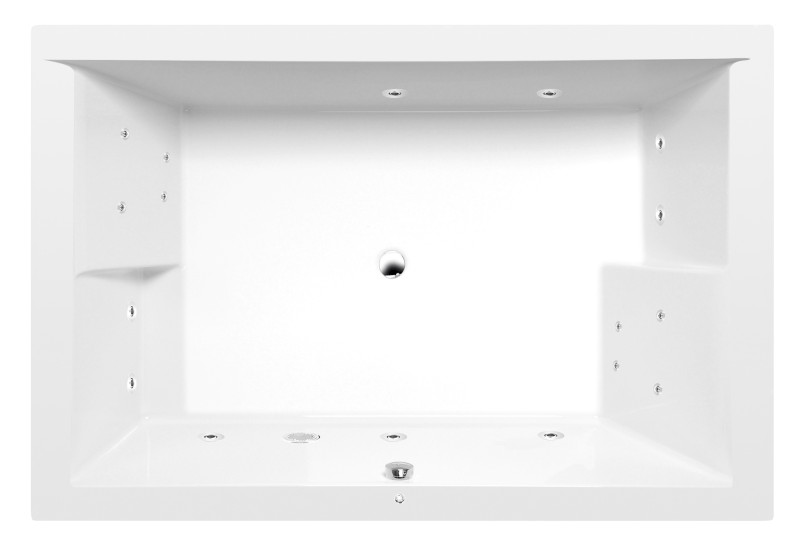 DUPLA hydromasážní vana, 180x120x54cm, Active Hydro, chrom 13611.1010