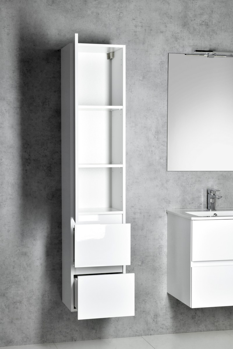 PANEDA skříňka vysoká 35x165x31cm, levá/pravá, bílá PN165