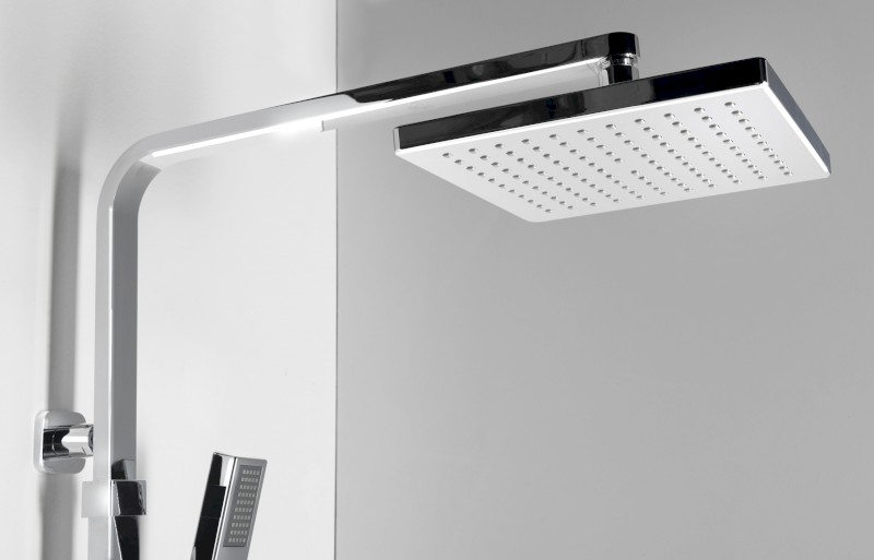 Sprchový sloup k napojení na baterii, hlavová, ruční sprcha, chrom 1202-29