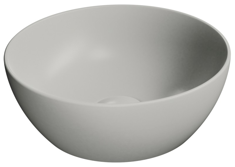 PURA keramické umývátko na desku, průměr 32cm, cenere mat 885417