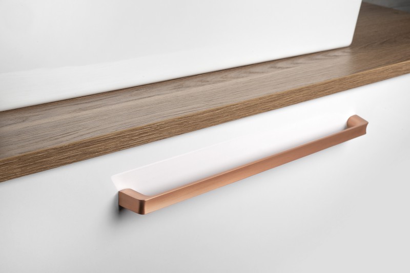 Kovová úchytka, 340,5/320mm, měď mat DM365