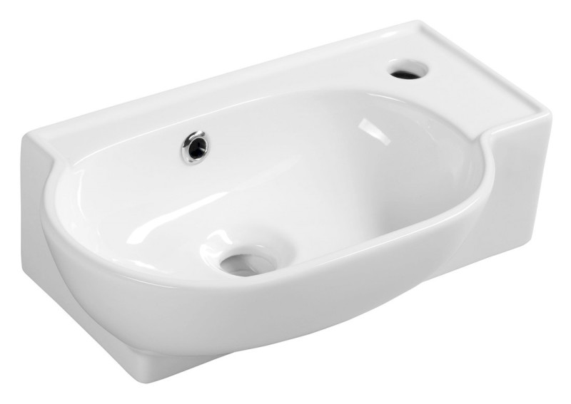 YUMO keramické umývátko rohové 45x28cm, bílá 3045