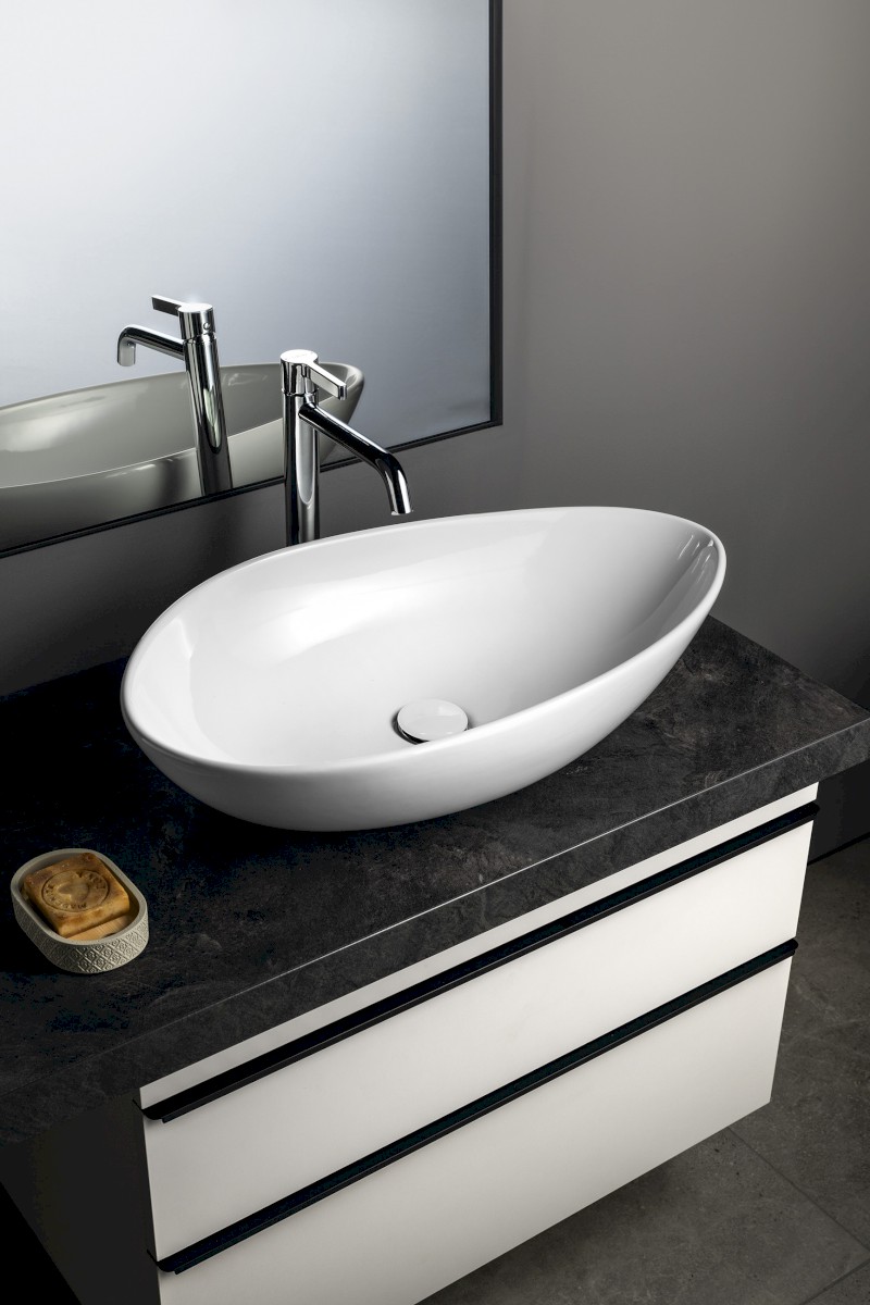 OVALI keramické umyvadlo 61x34cm, bílá TU0721