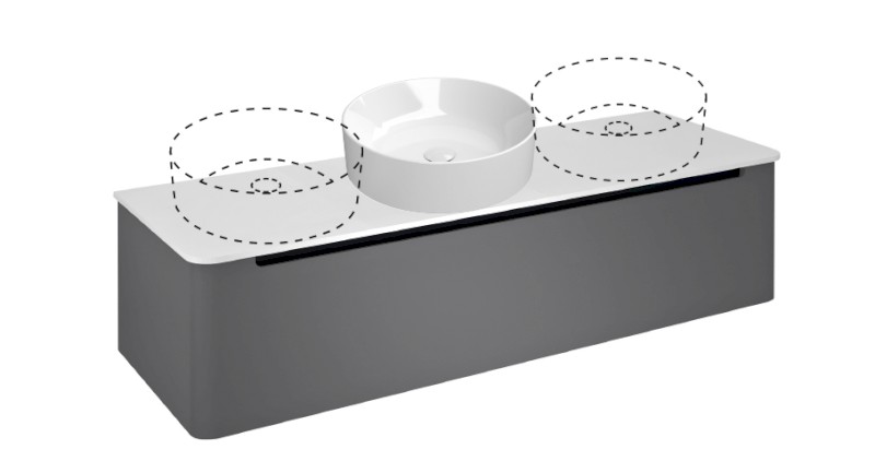 KERALA umyvadlová skříňka 100x35x47,5cm, 1x zásuvka, agila KR100-4343