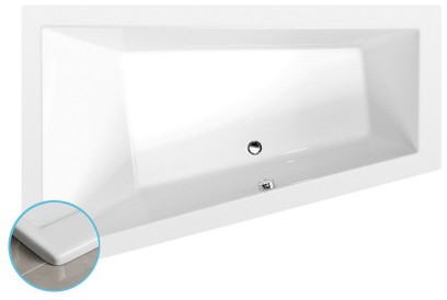 TRIANGL L SLIM asymetrická vana 180x120x50cm, bílá 19611S