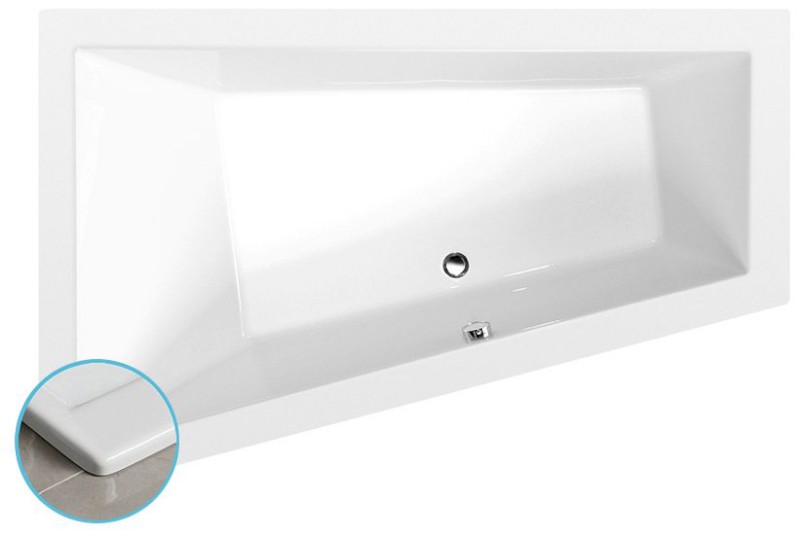 TRIANGL L SLIM asymetrická vana 180x120x50cm, bílá 19611S