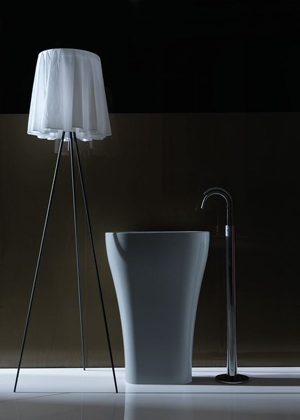 AQUATECH keramické umyvadlo volně stojící, 60x85x40cm, bílá 374201