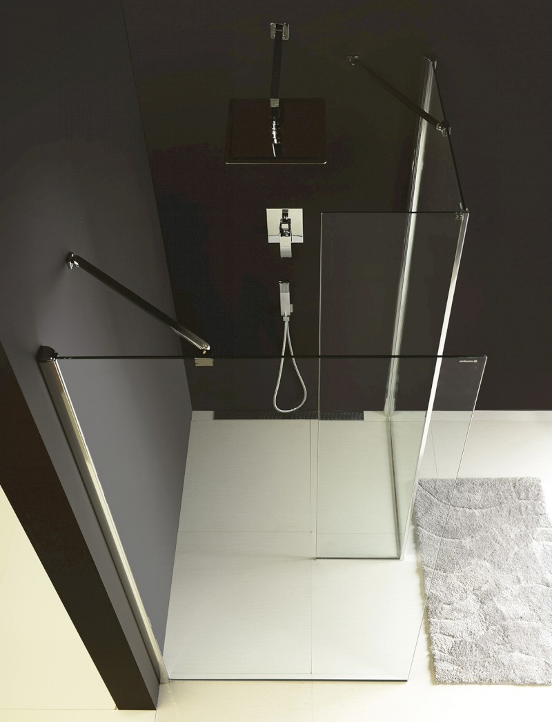 MODULAR SHOWER pevný panel k instalaci na stěnu modulu MS2, 800 mm, pravý MS2B-80R