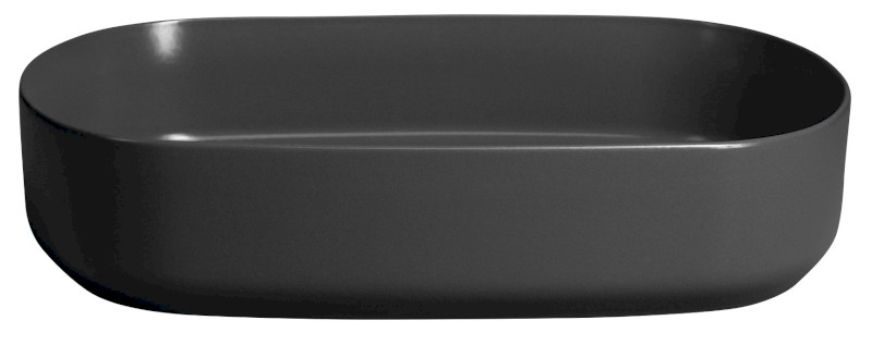 INFINITY OVAL keramické umyvadlo na desku, 55x36cm, antracit 10NF65055-2C