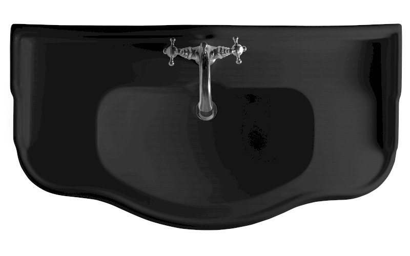 RETRO keramické umyvadlo 100x54,5cm, černá mat 105031