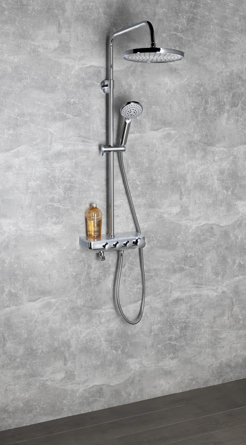 FARRAO sprchový sloup s baterií a napouštěním, chrom SL450