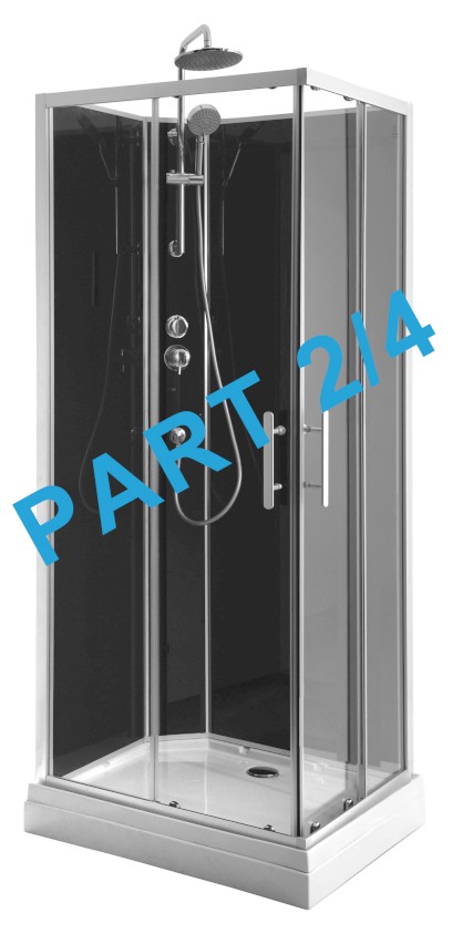 GRANVIK sprchový box 700x900x2180mm komponent 2/4 fixní a posuvné sklo čiré 18-070-09-50-00