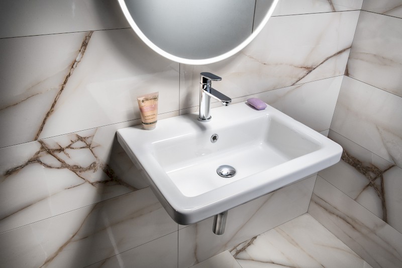 CITY keramické umyvadlo hranaté 60x45cm, bílá         KE060