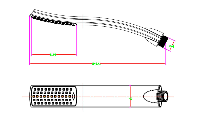 Ruční sprcha, 230mm, ABS/chrom 2622