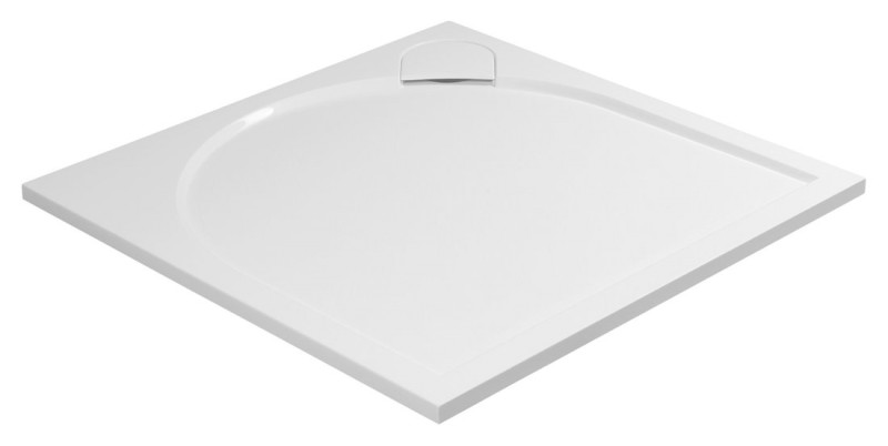 LARCA sprchová vanička z litého mramoru, čtverec 90x90cm, bílá PL009