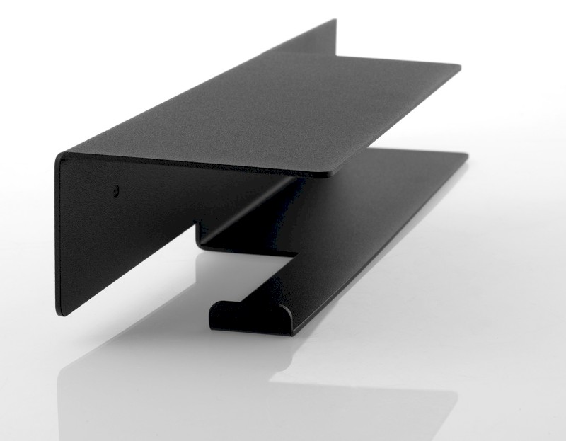 Držák toaletního papíru s poličkou š.35cm, černá mat 33214