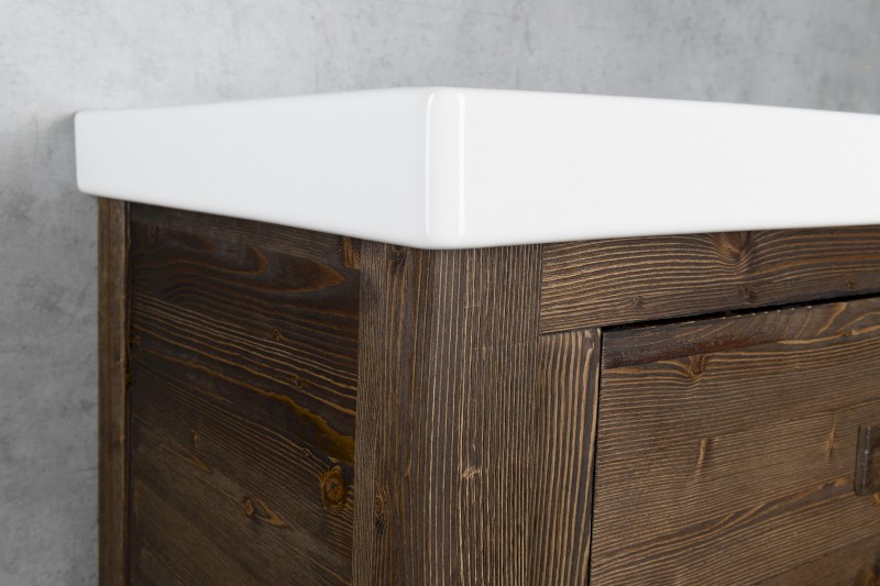 BRAND umyvadlová skříňka 76x83x43cm, mořený smrk BA088S