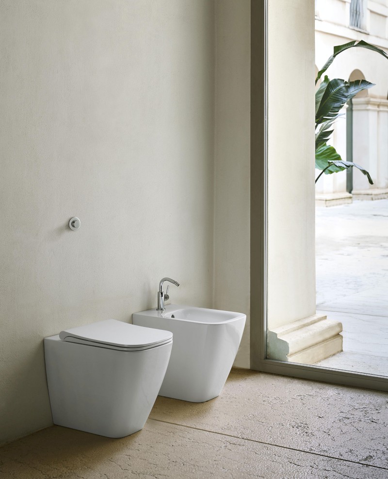 NUBES WC mísa stojící, Swirlflush, 35x52cm, spodní/zadní odpad, bílá ExtraGlaze 961011