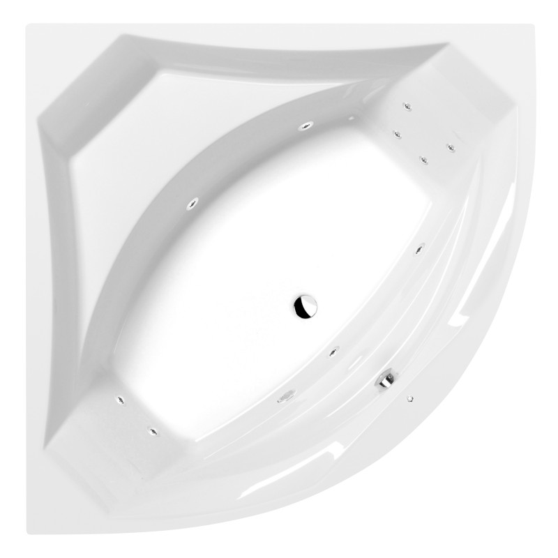 ROSANA hydromasážní vana, 150x150x49cm, Active Hydro, chrom 63119.1010