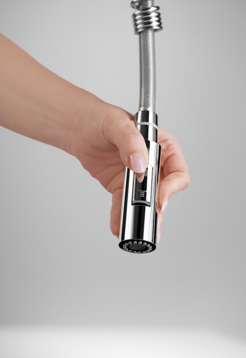 MOOVAN stojánková dřezová baterie se sprškou, chrom FF125